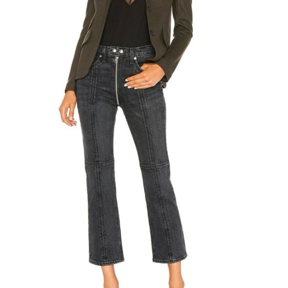 rag & bone Iver Pant Black Bain Women's size 27 Straight Leg Jeans NWT